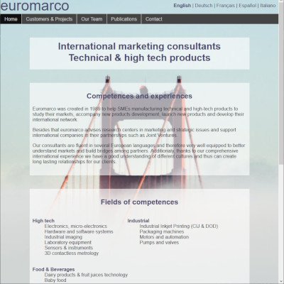 euromarco projet multi langues en html5, css3